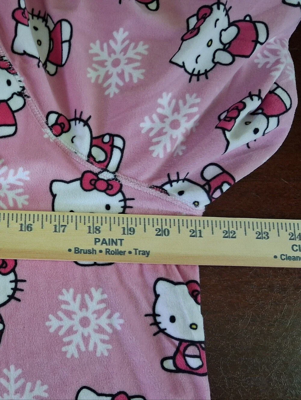 Hello Kitty Pink Long-Sleeve Kids Pajama Top with Snowflake Print